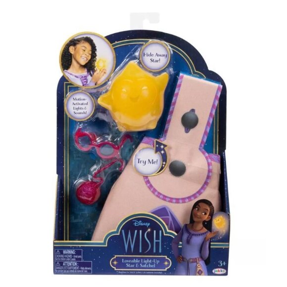 Disney Jakks Pacific Wish Loveable Light-Up Star & Satchel - Picture 7 of 10